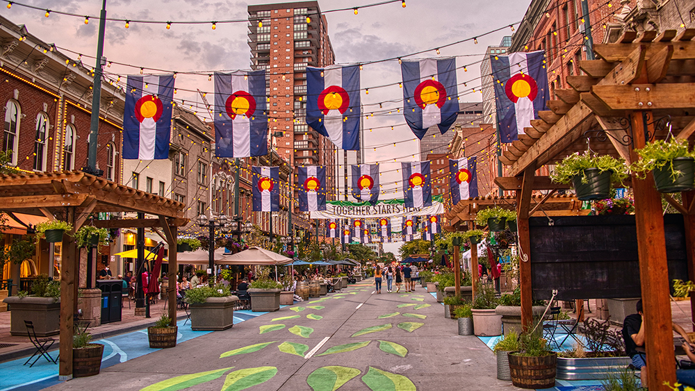 Larimer Square after the Covid Shutdown was lifted